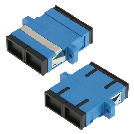 SC-SC Multimode Duplex Fiber Flange / Connector / Adapter / Lotus Root Device(Blue)-garmade.com