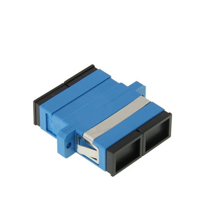 SC-SC Multimode Duplex Fiber Flange / Connector / Adapter / Lotus Root Device(Blue)-garmade.com