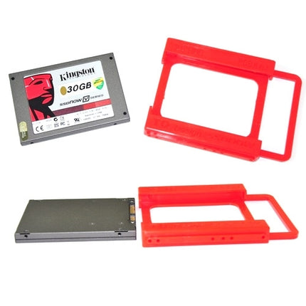 2.5 inch to 3.5 inch SSD HDD Notebook Hard Disk Drive Mounting Bracket Adapter Holder Hot Search(Red)-garmade.com