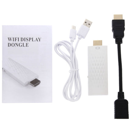 Wireless HDMI Miracast DLNA Display Dongle, CPU: ARM Cortex A9 Single Core 1.2GHz, Support WIFI + HDMI(White)-garmade.com