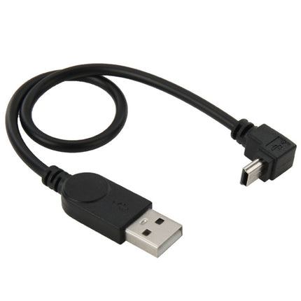 90 Degree Mini USB Male to USB 2.0 AM USB Adapter Cable, Length: 29cm-garmade.com