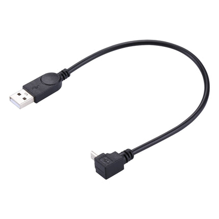 29cm 90 Degree Angle Micro USB to USB Data / Charging Cable-garmade.com