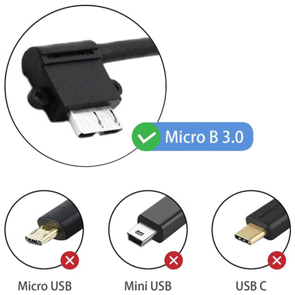 90 Degree USB 3.0 to Micro 3.0 Data Cable for Galaxy Note III / N9000, Length: 26cm-garmade.com