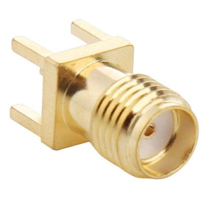 10 PCS Gold Plated SMA Female Panel Mount PCB Square Equally RF Connector Adapter-garmade.com