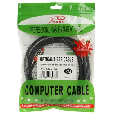 Digital Audio Optical Fiber Toslink Cable Length: 1m, OD: 6.0mm-garmade.com