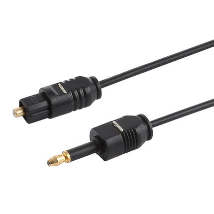 TOSLink Male to 3.5mm Male Digital Optical Audio Cable, Length: 0.8m, OD: 2.2mm(Black)-garmade.com