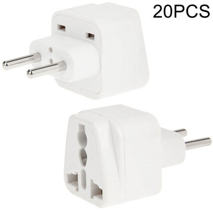 20 PCS Portable UK US to EU Plug Adapter Power Socket Travel Converter-garmade.com