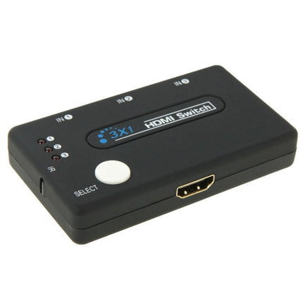 Mini 3x1 HD 1080P HDMI V1.3 Selector with Remote Control for HDTV / STB/ DVD / Projector / DVR-garmade.com