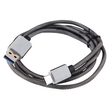 1m Woven Style 2A USB-C / Type-C 3.1 Male to USB 3.0 Male Data / Charger Cable-garmade.com