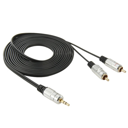 3.5mm Jack Stereo to 2 RCA Male Audio Cable, Length: 3m-garmade.com