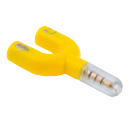 3.5mm Stereo Male to 3.5mm Headphone & Mic Female Splitter Adapter(Yellow)-garmade.com