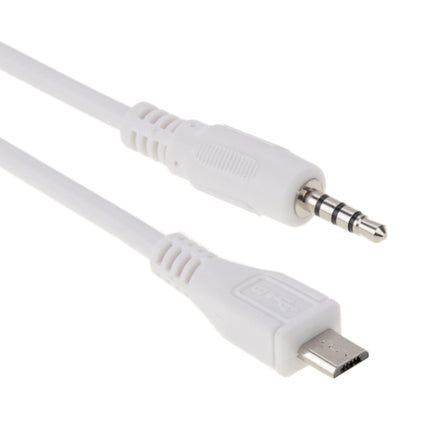 3.5mm Male to Micro USB Male Audio AUX Cable, Length: about 50cm-garmade.com