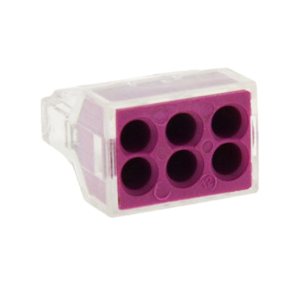10 PCS 6 Pin Junction Box Push-in Wire Connector for Sectional Area 1-2.5 Square Millimeter Hard Wire-garmade.com