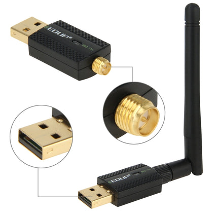 EDUP EP-N1581 Mini USB Wifi 802.11n/g/b 300Mbps 2.4GHz Wireless Adapter External Antenna-garmade.com