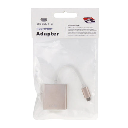 10cm USB-C / Type-C 3.1 to HDMI Adapter Cable (Gold)-garmade.com