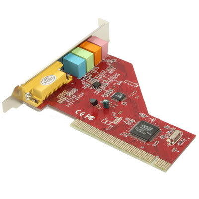Crystal 4 Channel PCI Sound Card(Red)-garmade.com