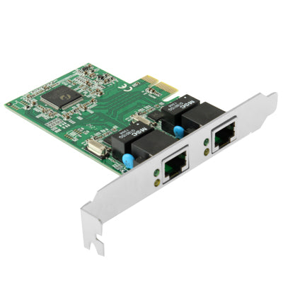 PCI-Express Dual Gigabit Ethernet Controller Card Adapter 2 Port RJ45 10/100/1000 BASE-T (IO-PCE8111-2GLAN)-garmade.com