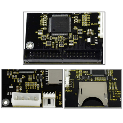 SD/ SDHC/ MMC To 3.5 inch 40 Pin Male IDE Adapter Card(Black)-garmade.com