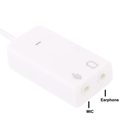 7.1 Channel USB 2.0 Sound Adapter, Plug and Play(White)-garmade.com
