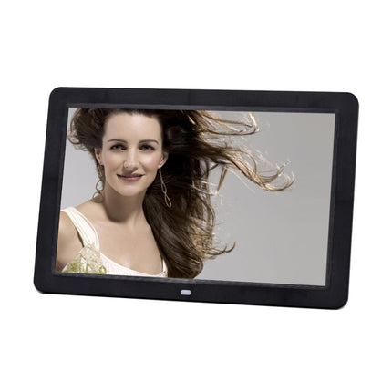 12.0 Inch LED Display Multi-media Digital Photo Frame with Holder / Music & Movie Player / Remote Control Function, Support USB / SD, Built in Stereo Speaker(Black)-garmade.com