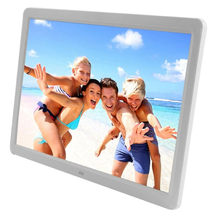 15 inch 1280 x 800 16:9 LED Widescreen Suspensibility Digital Photo Frame with Holder & Remote Control, Support SD / MicroSD / MMC / MS / XD / USB Flash Disk(White)-garmade.com