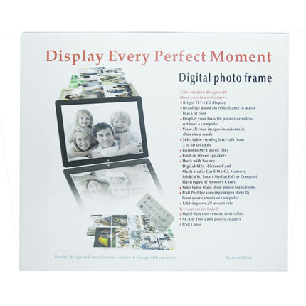 15 inch Digital Picture Frame with Remote Control Support SD / MMC / MS Card and USB , Black-garmade.com