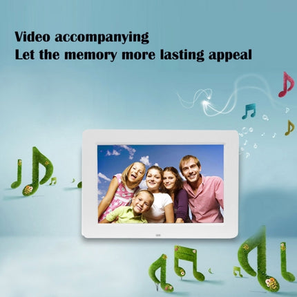 13 inch 1024 x 768 / 16：9 LED Widescreen Suspensibility Digital Photo Frame with Holder & Remote Control, Support SD / MicroSD / MMC / MS / XD / USB Flash Disk(White)-garmade.com