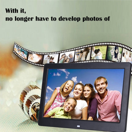 14 inch HD LED Screen Digital Photo Frame with Holder & Remote Control, Allwinner, Alarm Clock / MP3 / MP4 / Movie Player(Black)-garmade.com