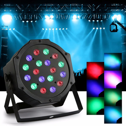 LED-B11 Plastic PAR Light DMX512 10W 18 LED RGB Stage Light, Master / Slave Control / Auto Run Mode-garmade.com