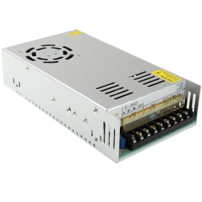 (S-360-24 DC 0-24V 15A) Regulated Switching Power Supply (Input: AC 100~130V/200~240V), Dimension(LxWxH): 215x115x50mm-garmade.com
