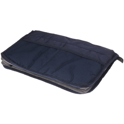 Thicken Portable Multi-function Double Zipper Cosmetic Bag, Storage Bag in Bag (Dark Blue)-garmade.com