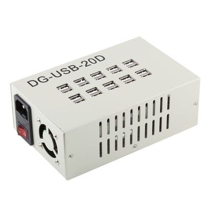 60W 12A 20 USB Ports Fast Charger Station Travel Desktop Charger Power Adapter-garmade.com