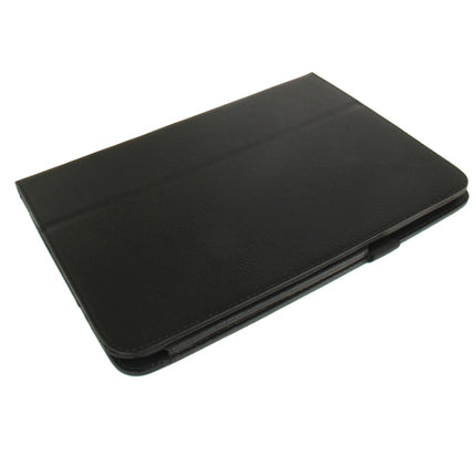 Litchi Texture Leather Case with Holder for Galaxy Tab 3 (10.1) / GT-P5200(Black)-garmade.com