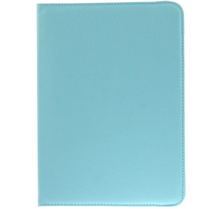 360 Degree Rotatable Litchi Texture Leather Case with 2-angle Viewing Holder for Samsung Galaxy Tab 4 10.1 / SM-T530 / T531 / T535(Blue)-garmade.com