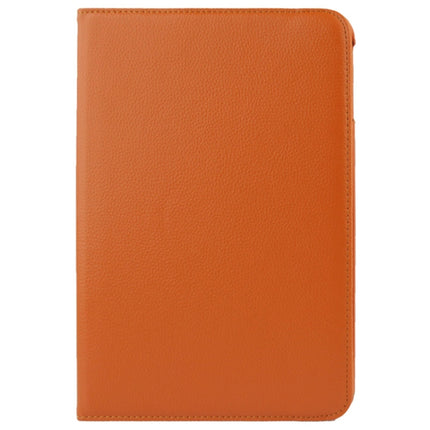 360 Degree Rotatable Litchi Texture Leather Case with 2-angle Viewing Holder for Samsung Galaxy Tab 4 10.1 / SM-T530 / T531 / T535(Orange)-garmade.com