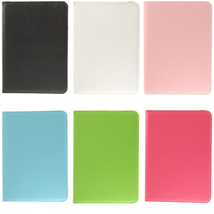 360 Degree Rotatable Litchi Texture Leather Case with 2-angle Viewing Holder for Samsung Galaxy Tab 4 10.1 / SM-T530 / T531 / T535(Pink)-garmade.com
