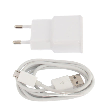 Micro 5 Pin USB Sync Cable + EU Plug Travel Charger, EU Plug(White)-garmade.com
