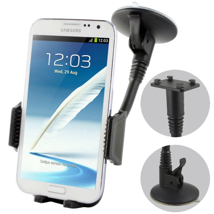 Suction Cup Car Holder, For Galaxy Note II / N7100(Black)-garmade.com