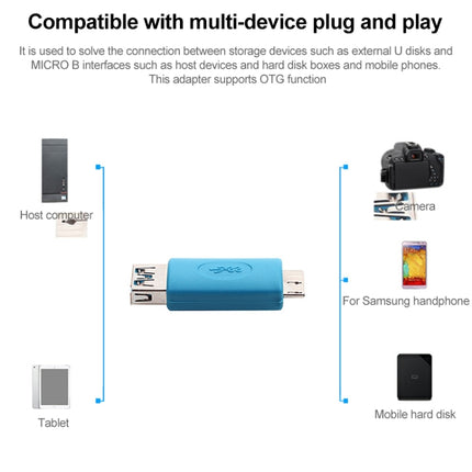 Micro USB 3.0 to USB 3.0 AF Adapter with OTG Function, For Galaxy Note III / N9000-garmade.com