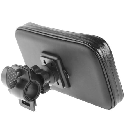 Bicycle Handlebar Mount Holder Waterproof / Sand-proof / Snow-proof / Dirt-proof Zipper Touch Bag, Suitable for Galaxy Note III / N9000 & Mega 6.3 / i9200(Black)-garmade.com