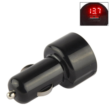 5V 2.1A LED USB Car Charger with Electric Meter for Galaxy S6 / S5 / G900 / S IV (i9500) iPhone 6 & 6 Plus, iPhone 5 & 5S & 5C, iPad Air 2 & Air & mini & mini 2 Retina, iPod touch 5(Red)-garmade.com