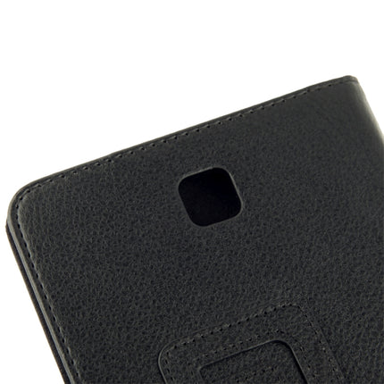 Litchi Texture Flip Leather Case with Holder for Galaxy Tab 4 7.0 / T230 / T231 / T235(Black)-garmade.com