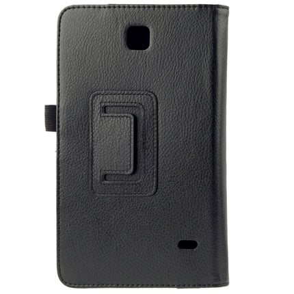 Litchi Texture Flip Leather Case with Holder for Galaxy Tab 4 8.0 / T330(Black)-garmade.com