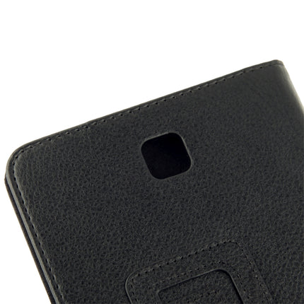 Litchi Texture Flip Leather Case with Holder for Galaxy Tab 4 8.0 / T330(Black)-garmade.com