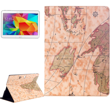 World Map Pattern Flip Leather Case with Holder for Galaxy Tab S 10.5 / T800, Random Delivery (Light Yellow)-garmade.com