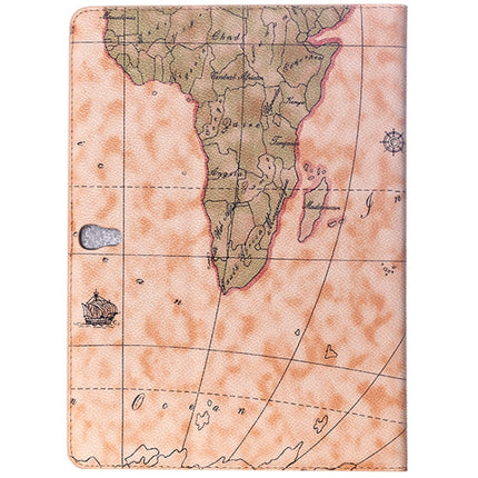 World Map Pattern Flip Leather Case with Holder for Galaxy Tab S 10.5 / T800, Random Delivery (Light Yellow)-garmade.com