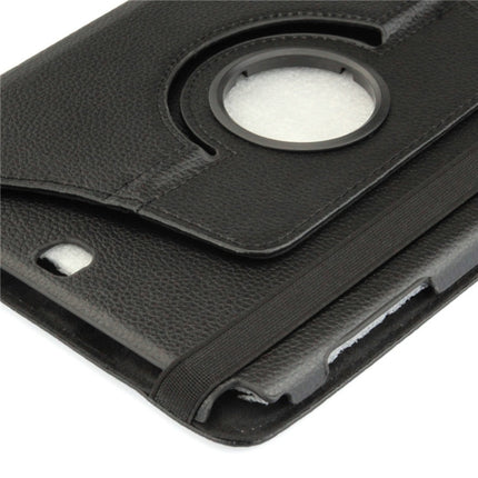 Litchi Texture 360 Degree Rotating Leather Protective Case with Holder for Galaxy Tab A 9.7 / P550 / T550(Black)-garmade.com