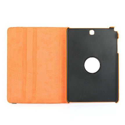 Litchi Texture 360 Degree Rotating Leather Protective Case with Holder for Galaxy Tab A 9.7 / P550 / T550(Orange)-garmade.com