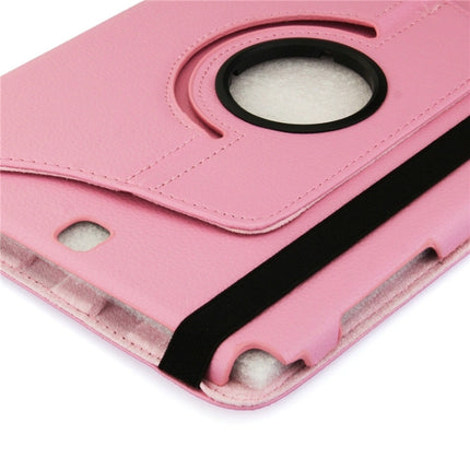 Litchi Texture 360 Degree Rotating Leather Protective Case with Holder for Galaxy Tab A 9.7 / P550 / T550(Pink)-garmade.com