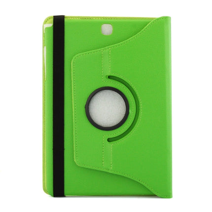 Litchi Texture 360 Degree Rotating Leather Protective Case with Holder for Galaxy Tab A 9.7 / P550 / T550(Green)-garmade.com